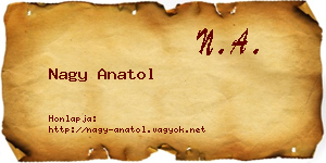 Nagy Anatol névjegykártya